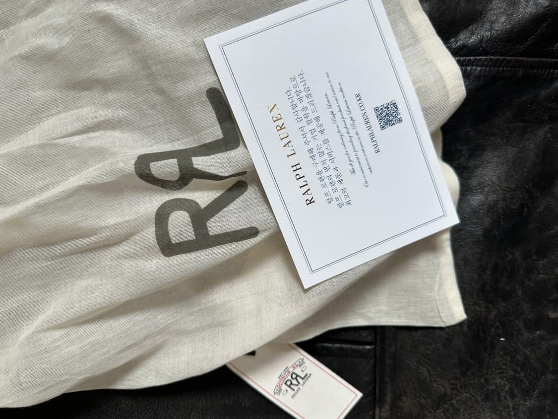 RRL 슬림핏 레더모토 L사이즈 상품이미지9