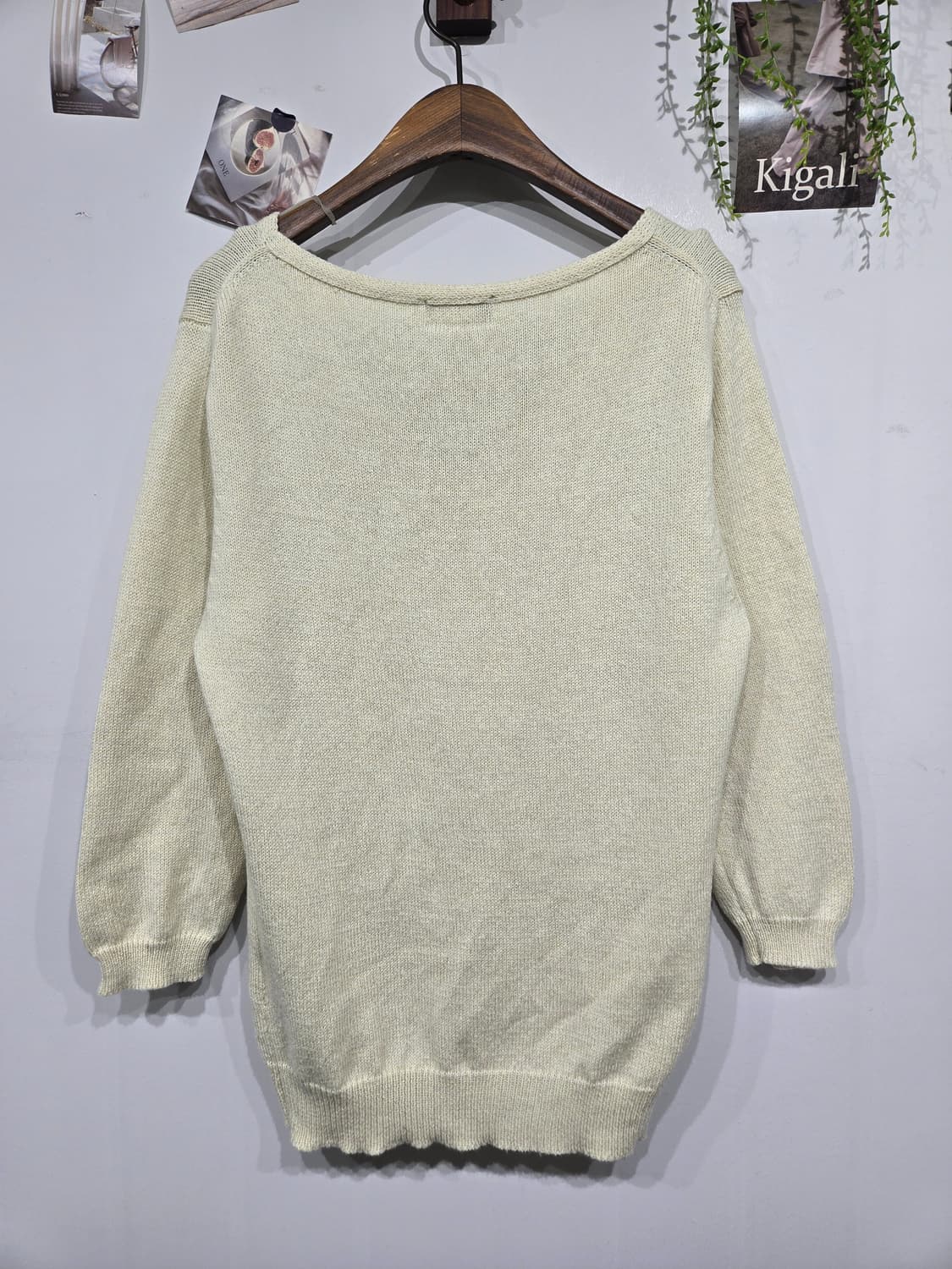 마가렛 호웰 V넥 긴팔 니트 아이보리 상품이미지4