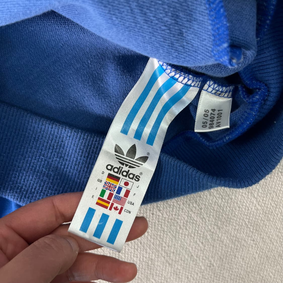 100 아디다스 엘살바도르 트랙탑 블루 져지 상품이미지6