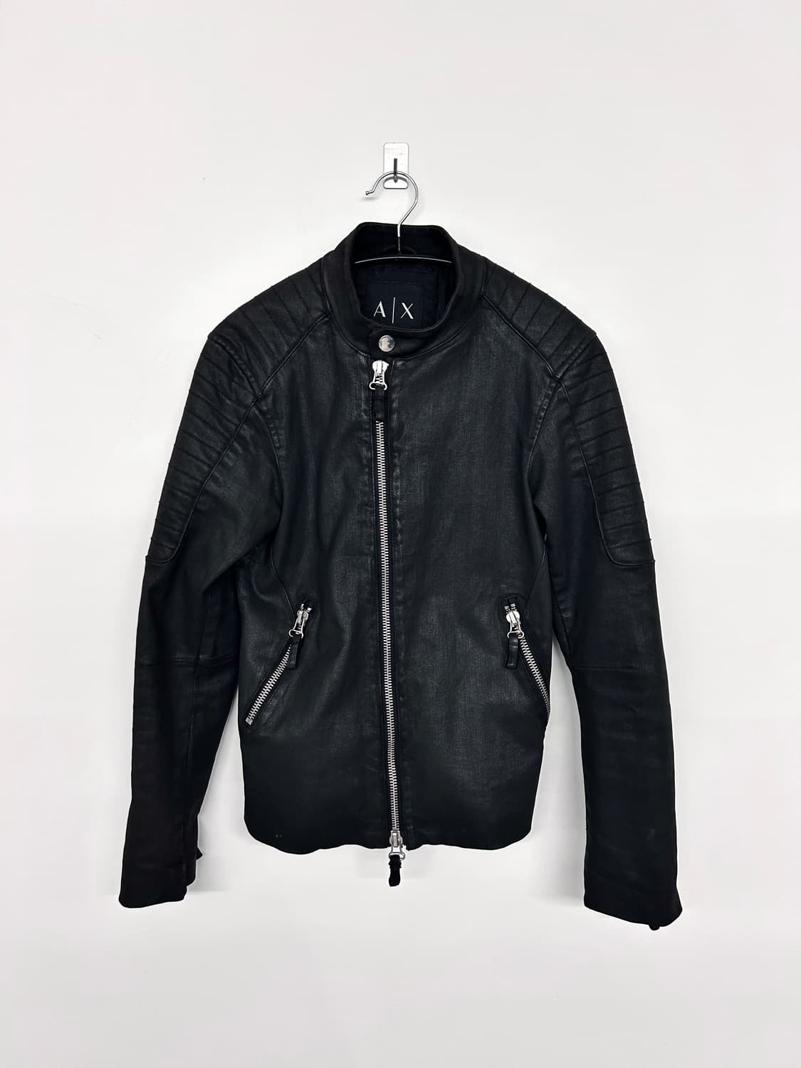 아르마니 코팅 코튼 바이커 자켓 상품이미지5