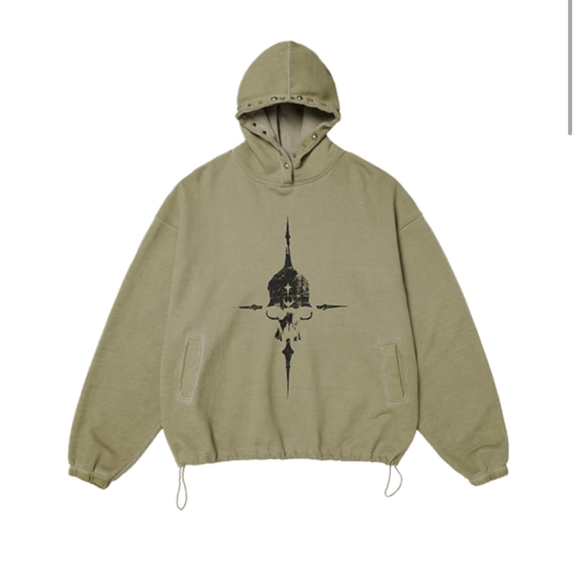 떠그클럽Thug Club Peace Stud Hoodie Beige 후드 상품이미지2
