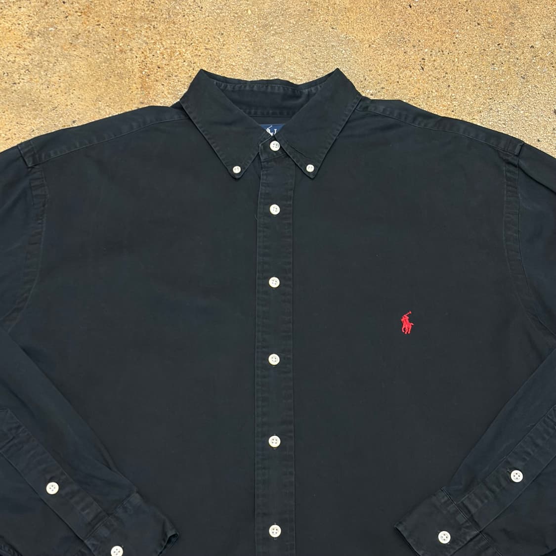 새상품급 00s 미국 빈티지 폴로랄프로렌 긴팔 검정 블랙셔츠 상품이미지3