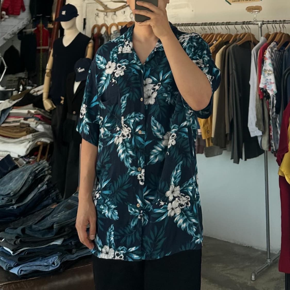 (착용컷) 하와이안 셔츠 (남성용 110) 상품이미지2