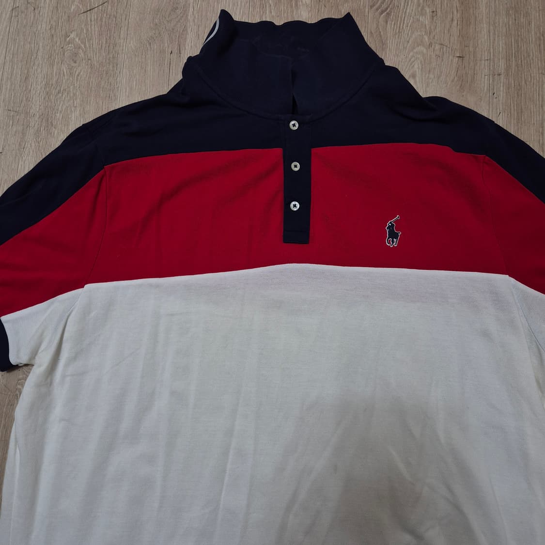폴로 랄프로렌 스몰포니 남성 배색 PK 반팔 카라티 2XL(110) 상품이미지2