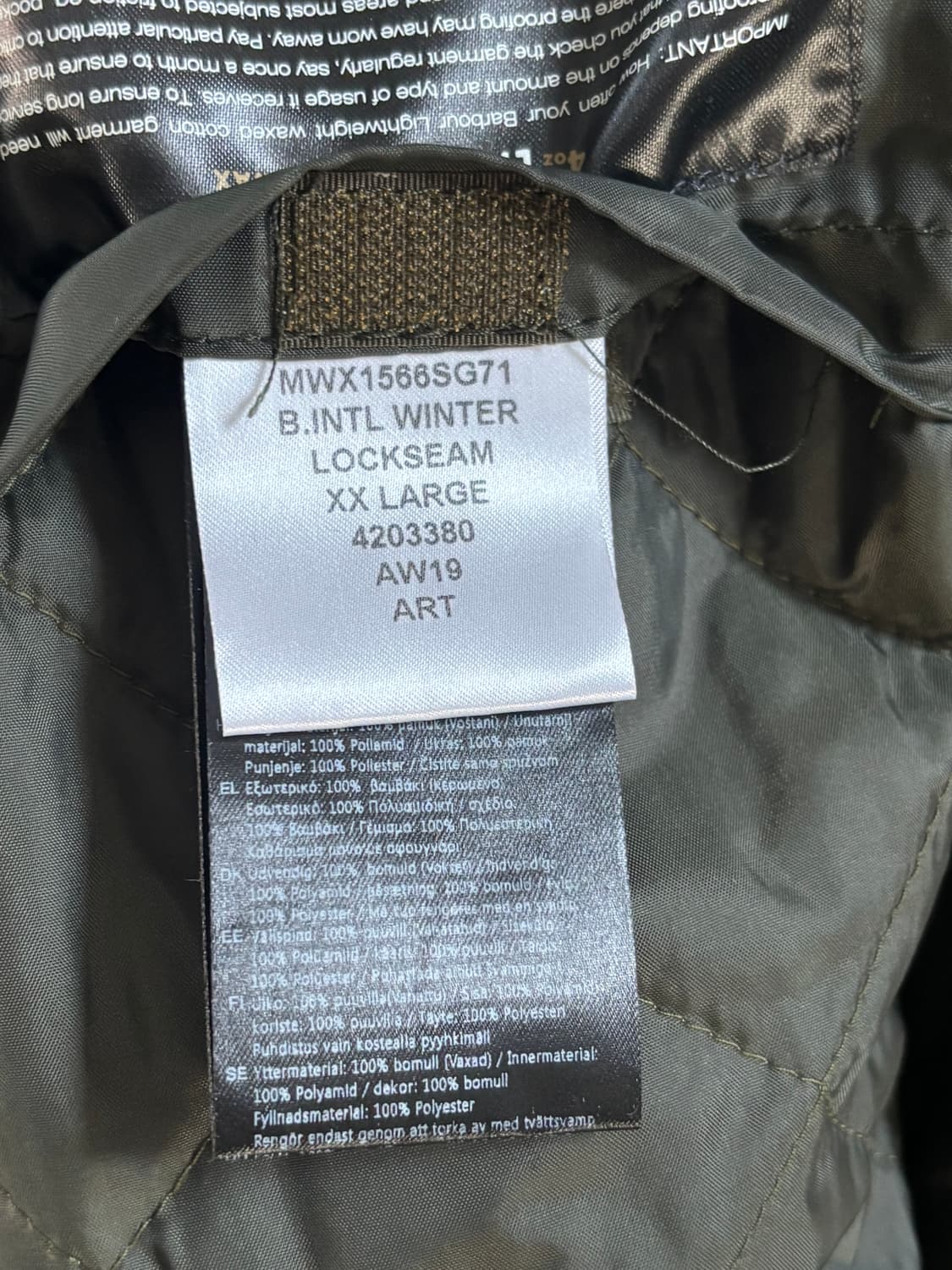 BARBOUR 바버 넥코듀로이 왁스자켓 상품이미지7