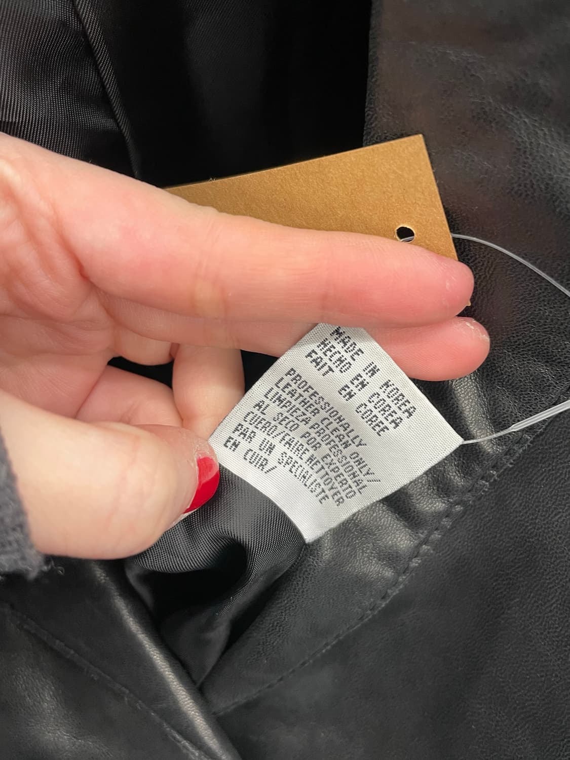 vtg Lambskin 투버튼 레더 블레이저 상품이미지8