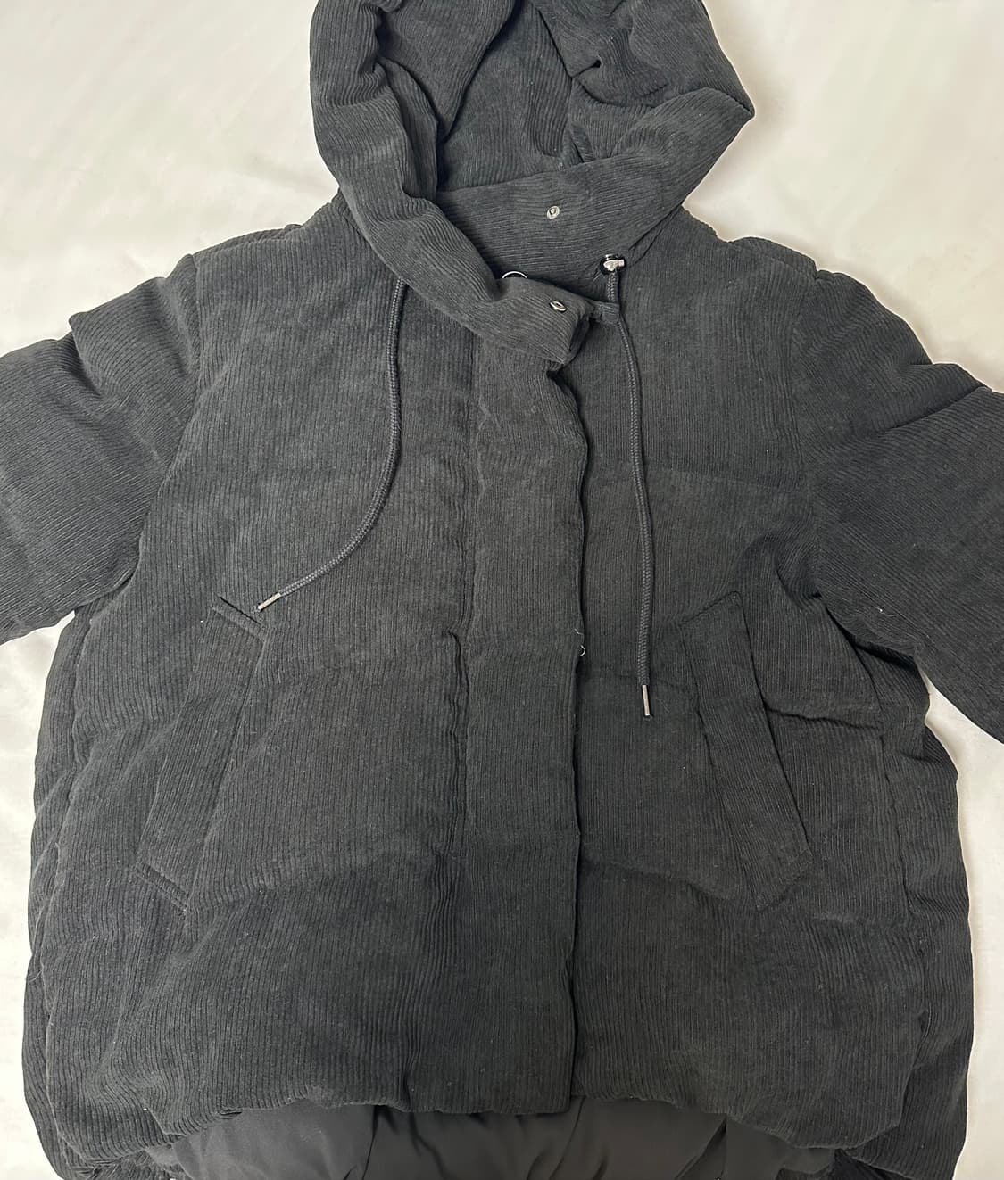 Ninesix Newyork Black Corduroy Puffer 상품이미지1