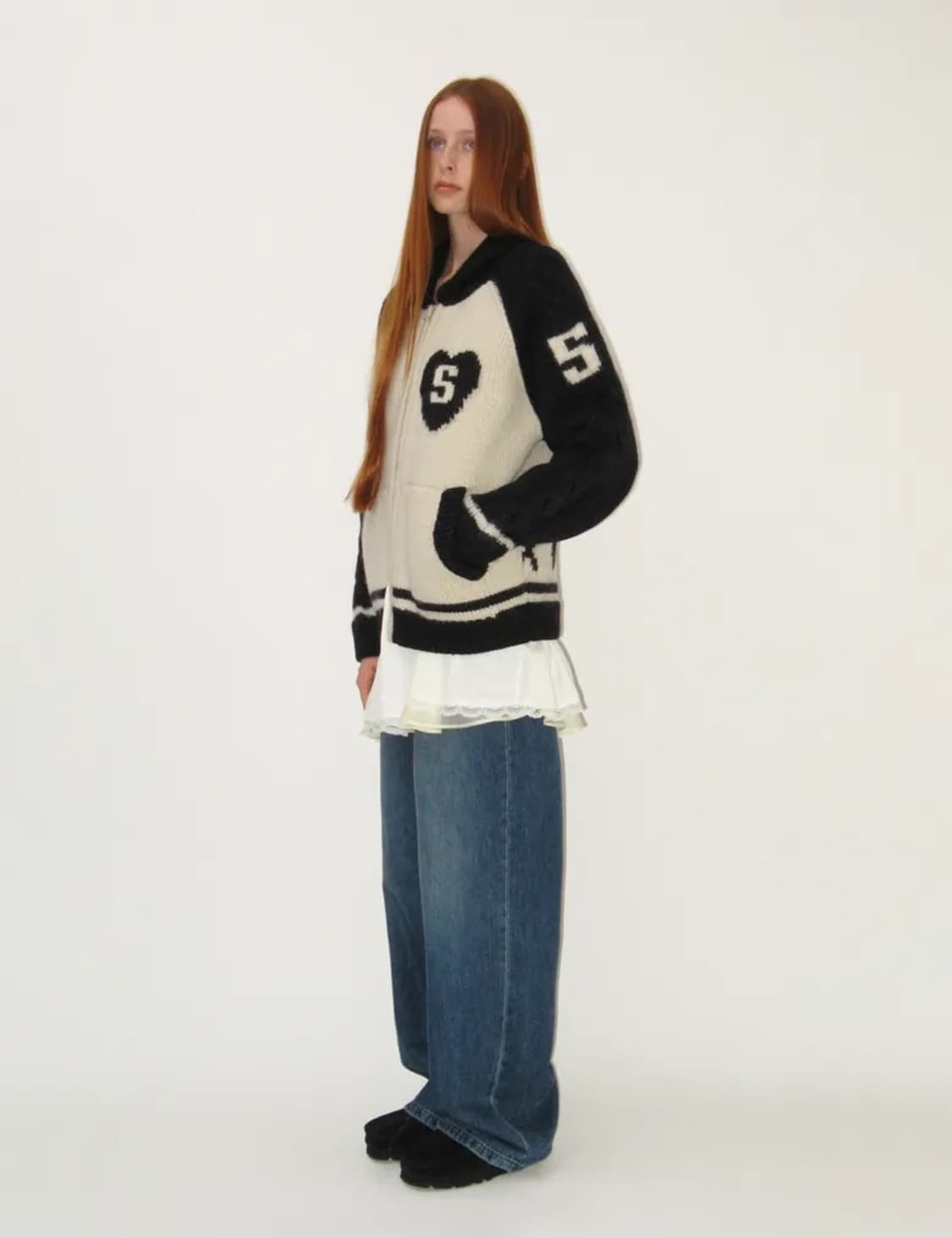 썬번프로젝트 코위찬 케이블 자켓 블랙 상품이미지2