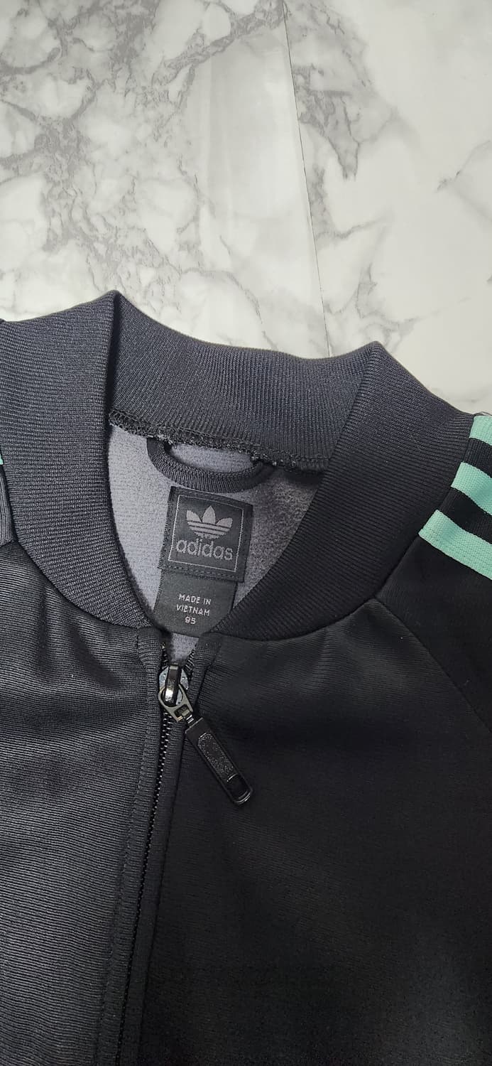 아디다스 삼선 블랙x민트 트레이닝 져지 자켓 상품이미지5