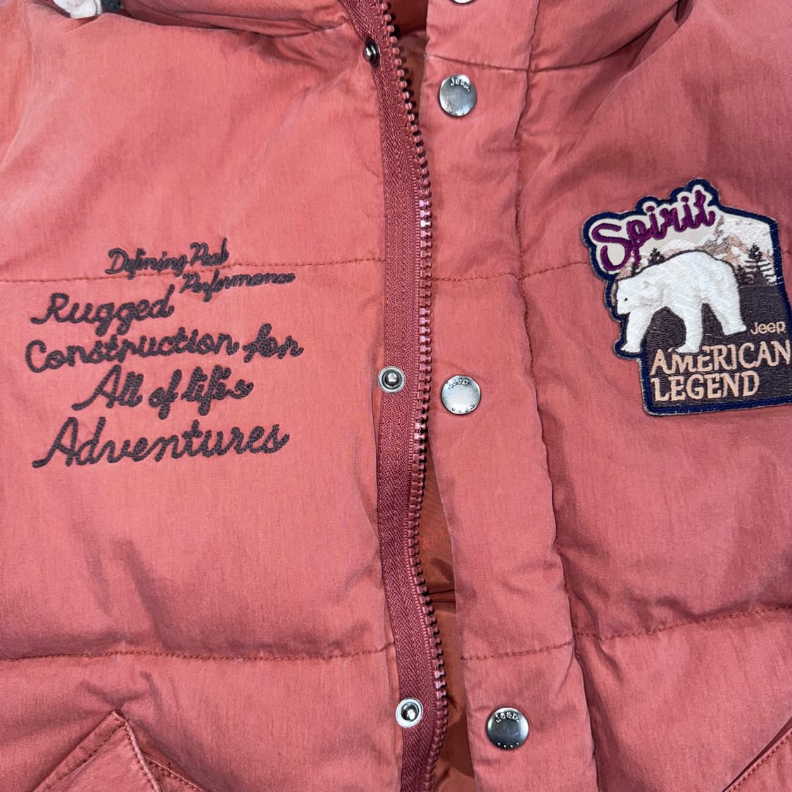 투티/0092 jeep 오렌지 브라운 후드 패딩  상품이미지7