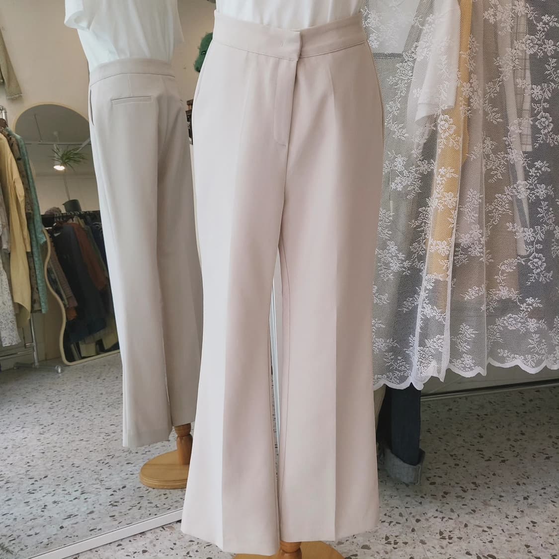 사방스판 크림 부츠컷 슬랙스 상품이미지8