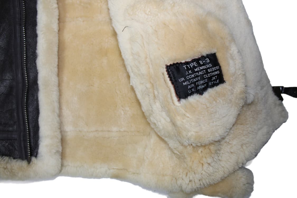 1990s USA 쉽스킨 B-3 폭격기 무스탕 상품이미지4