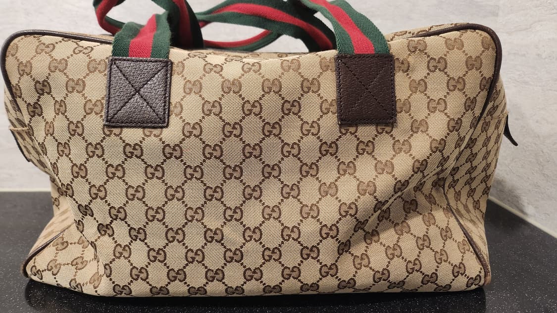 구찌Gucci 자가드 삼선 여행가방 겸 빅 토트백(모델명 상품이미지4