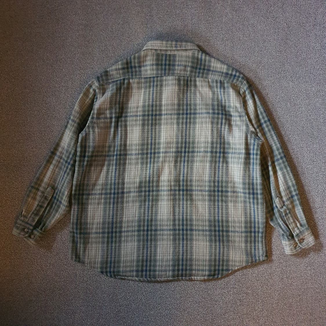 90s us made 칼하트 헤비웨이트  플라넬 셔츠 상품이미지7
