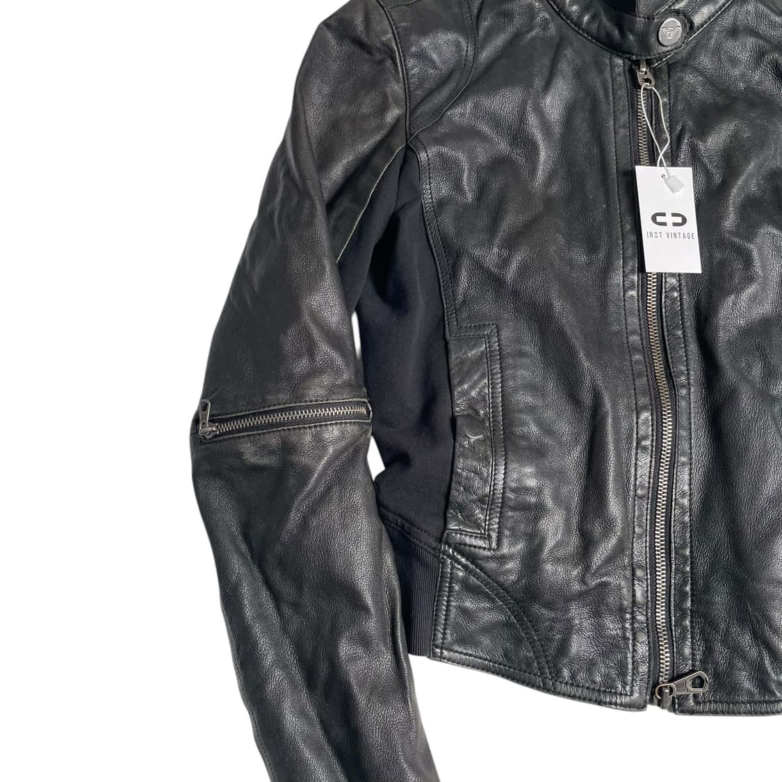 Armani jeans 레더&져지 자켓 (italy)   상품이미지5