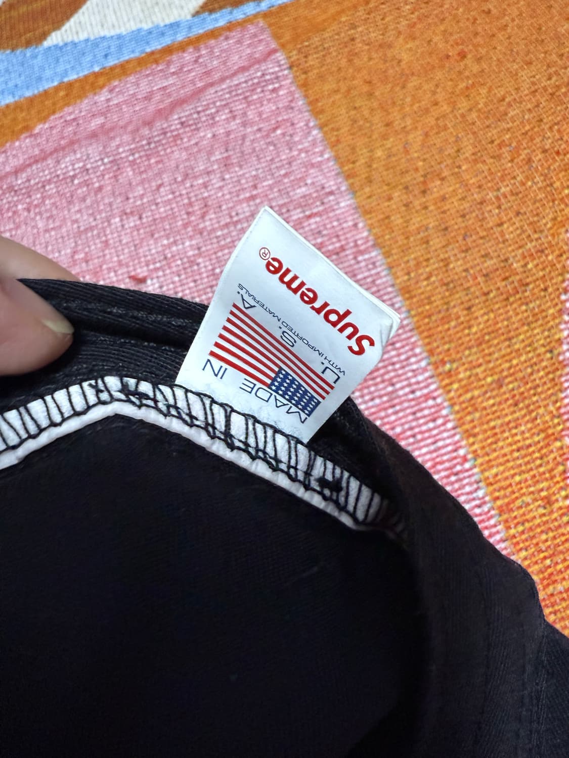 슈프림 캠프캡 블랙 상품이미지3