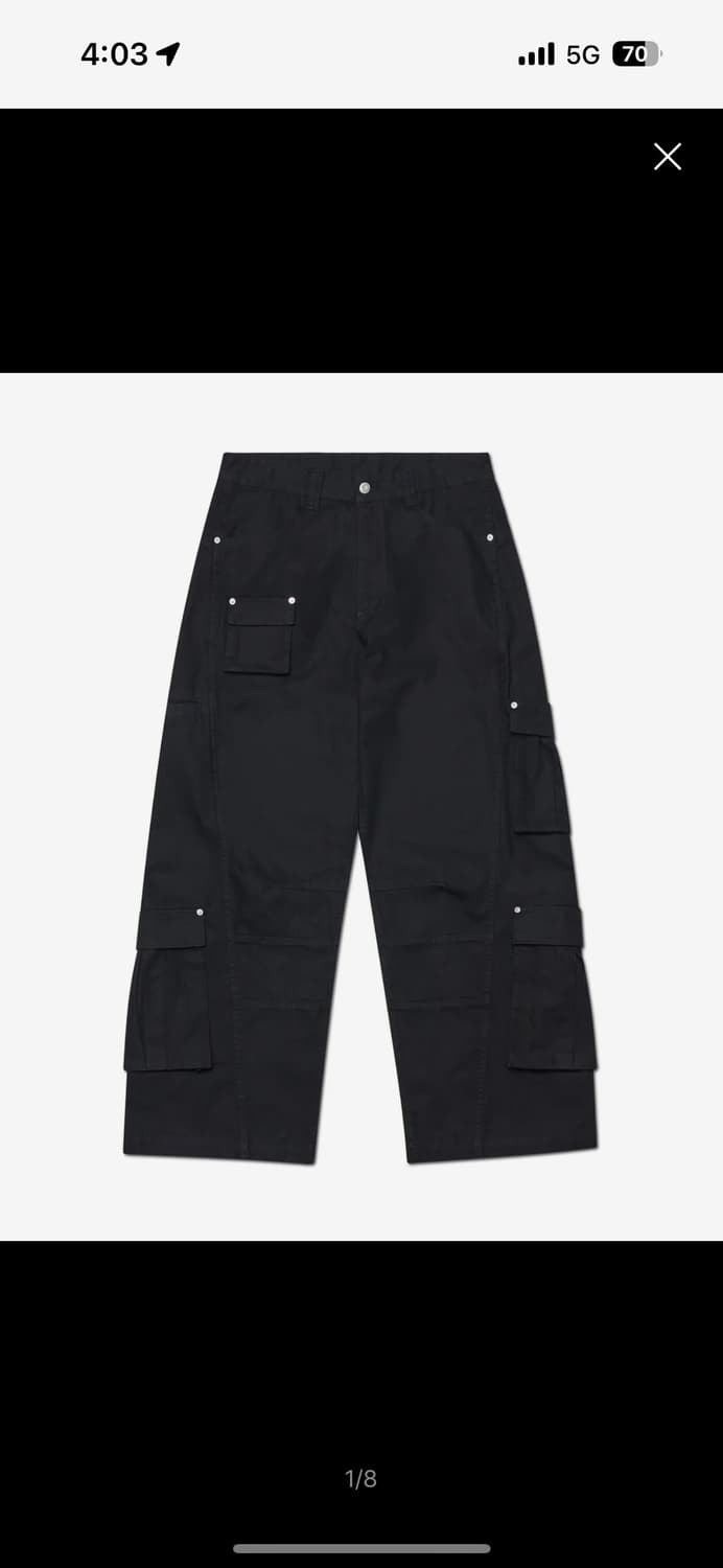 교환 (9P CARGO PANTS - WASHED BLACK) 상품이미지1