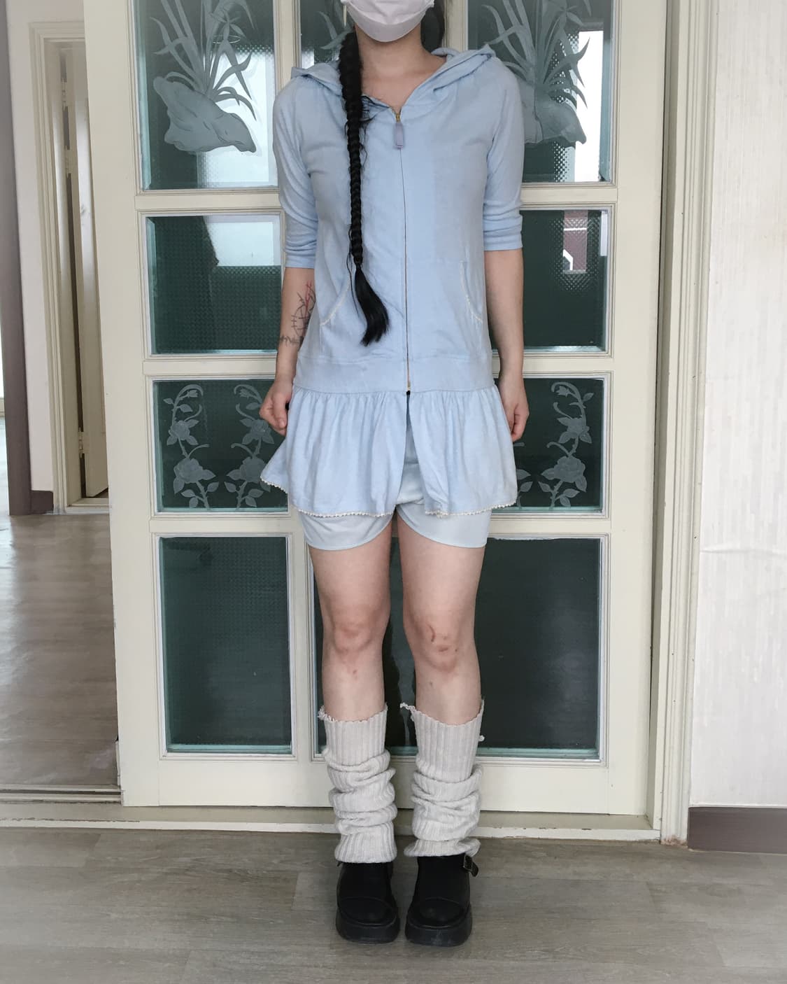 Frill lace point hood zip up 상품이미지7
