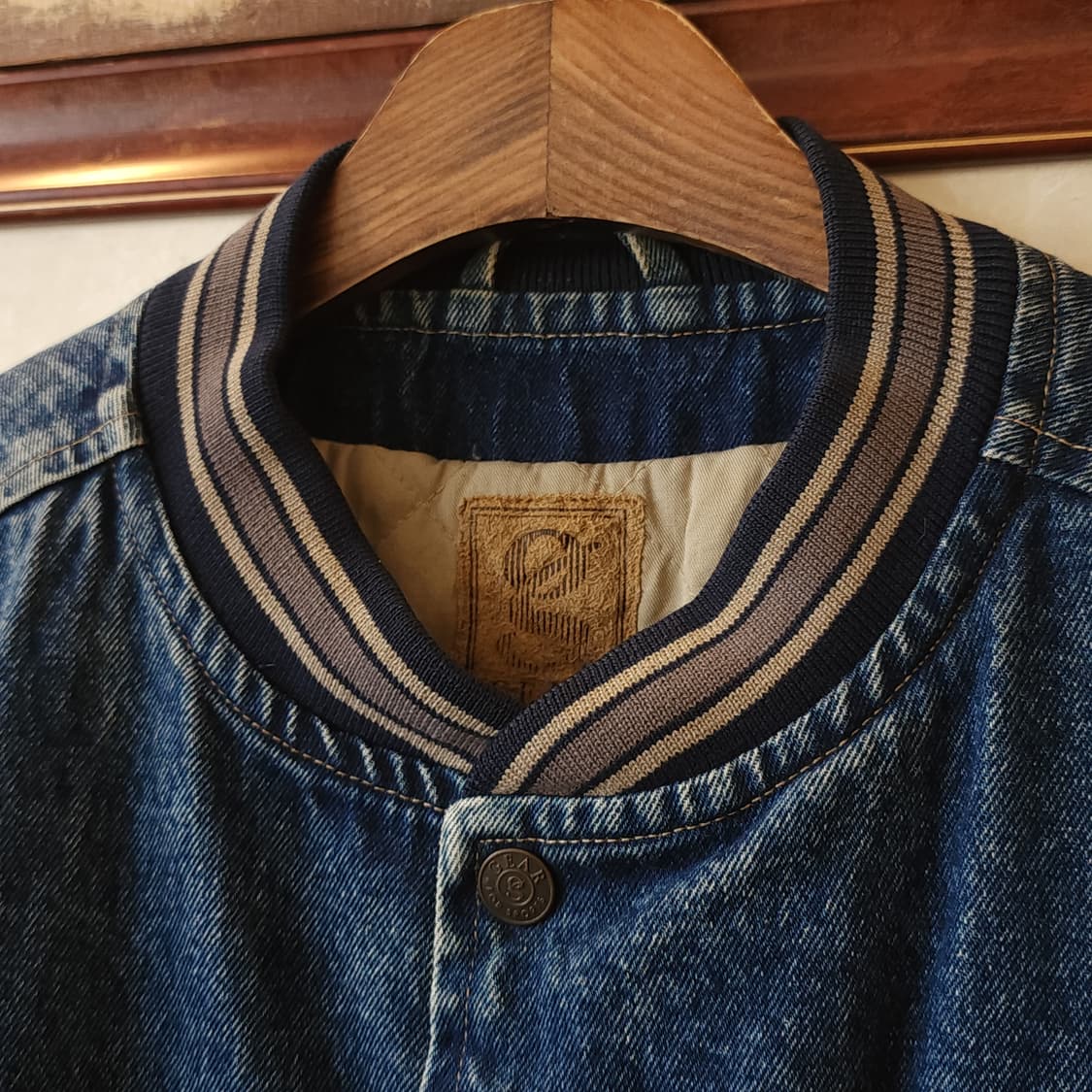 90s 빈티지 바시티 자켓 나사 NASA 빅사이즈 데님자켓 XL 상품이미지5