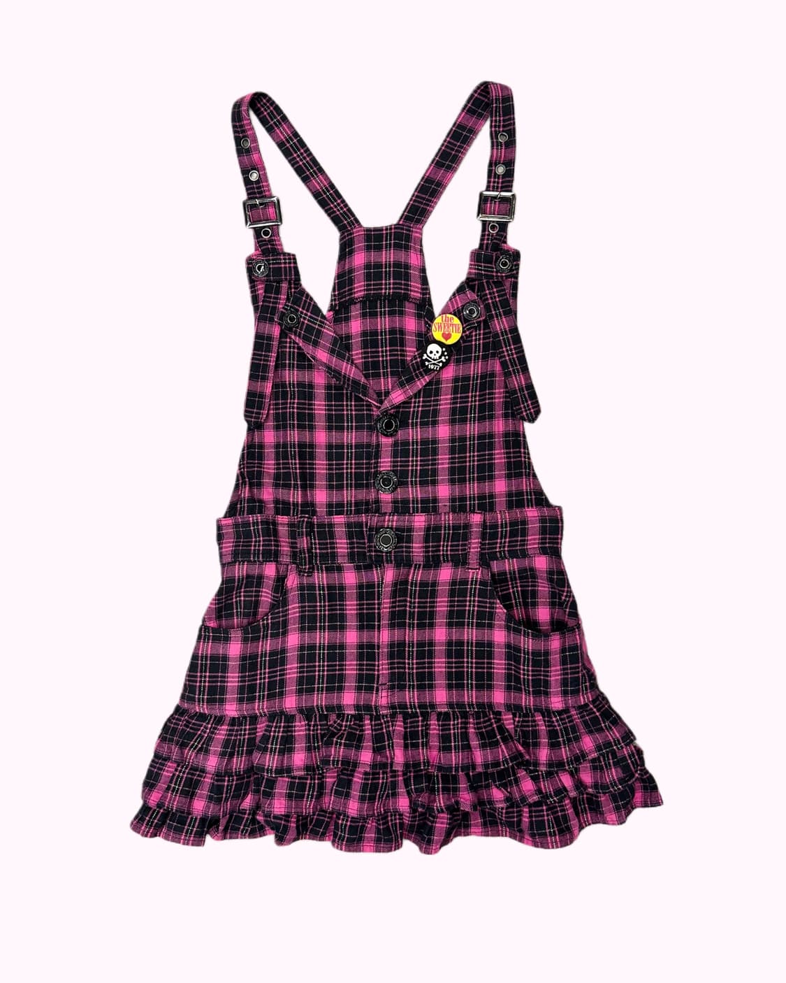 black pink check kitsch dress 상품이미지1