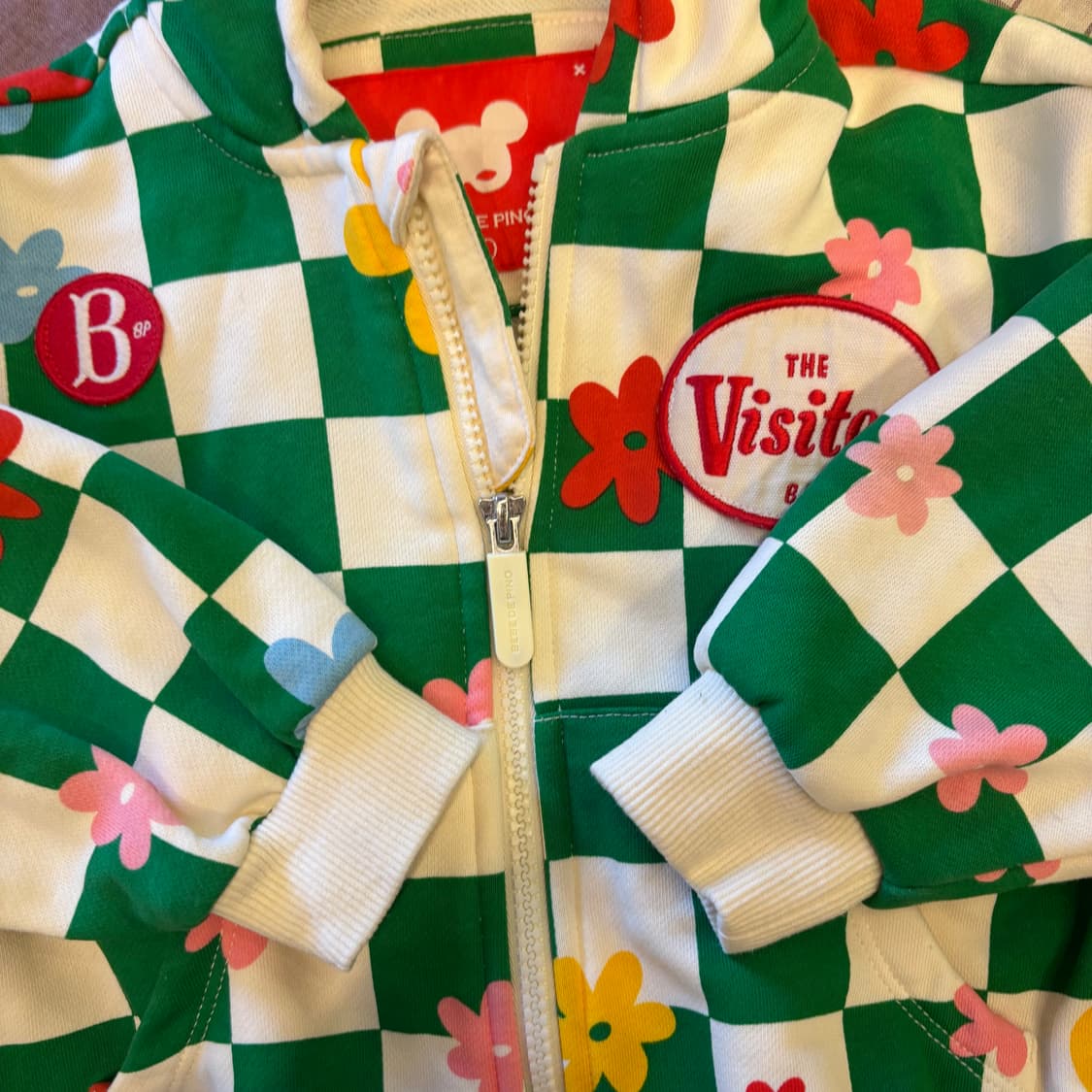 베베드피노 체크 플라워 자켓(100)    상품이미지3