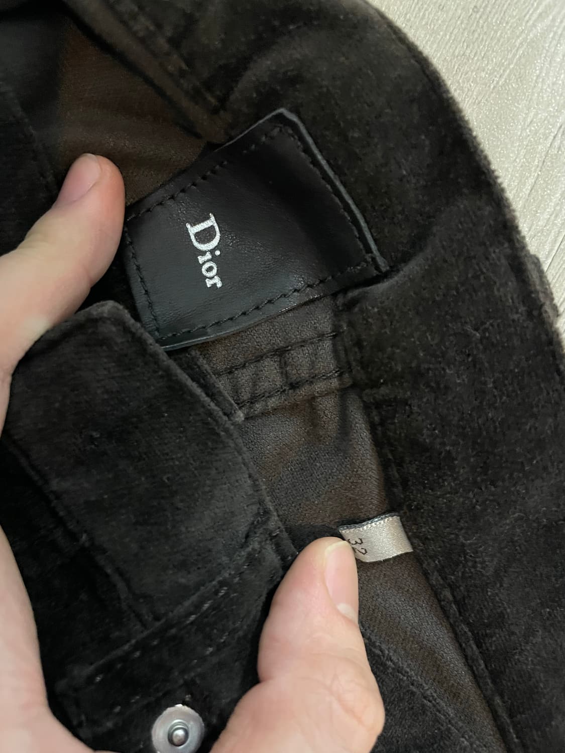 디올옴므/05fw 플레어 벨루어팬츠/32 상품이미지4