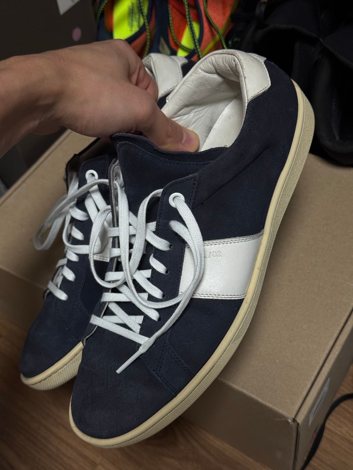 Saint Laurent 다크 블루 스웨이드 스니커즈 260 41 상품이미지3