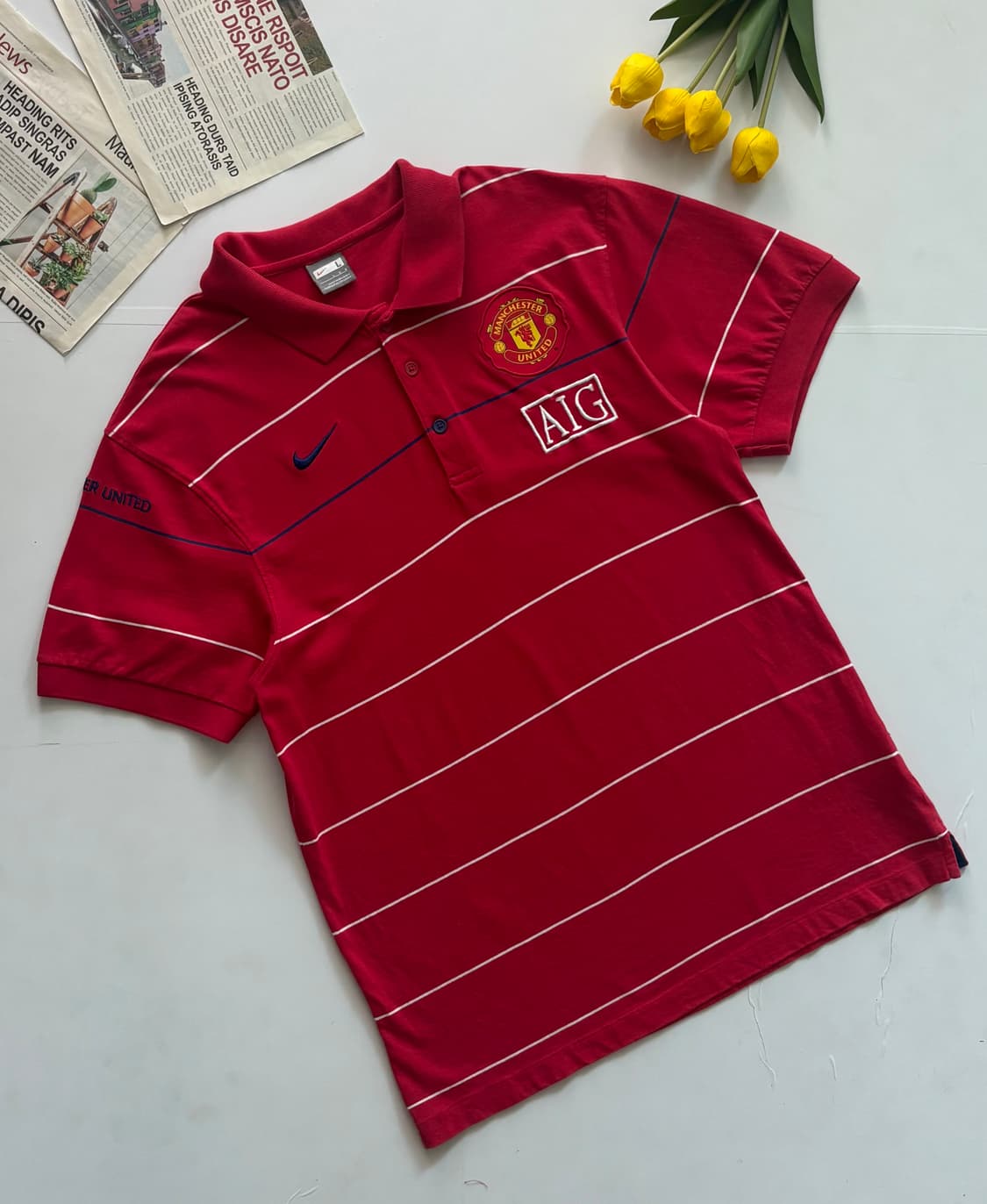Nike 나이키 맨유 AIG 스트라이프 카라티  상품이미지1