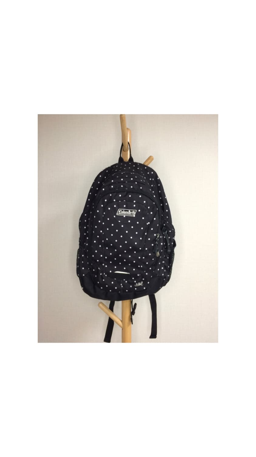 콜맨 블랙 도트 땡땡이 백팩 상품이미지1