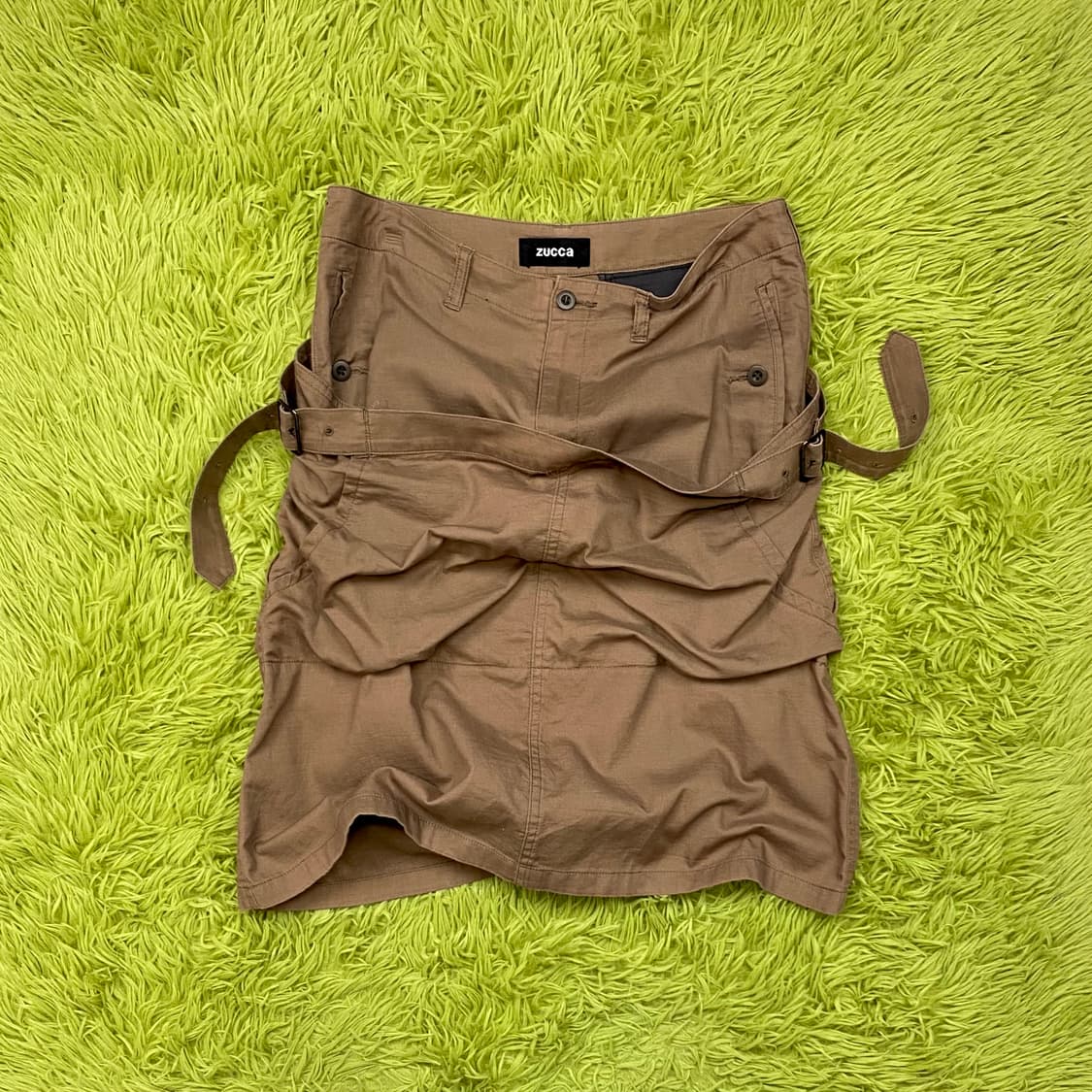 주카 더블 웨이스트 사이드 벨티드 스커트 상품이미지1