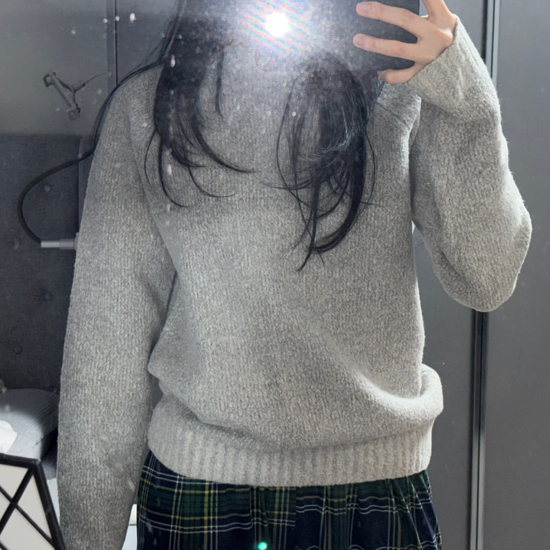 알레그리 그레이 니트 상품이미지1