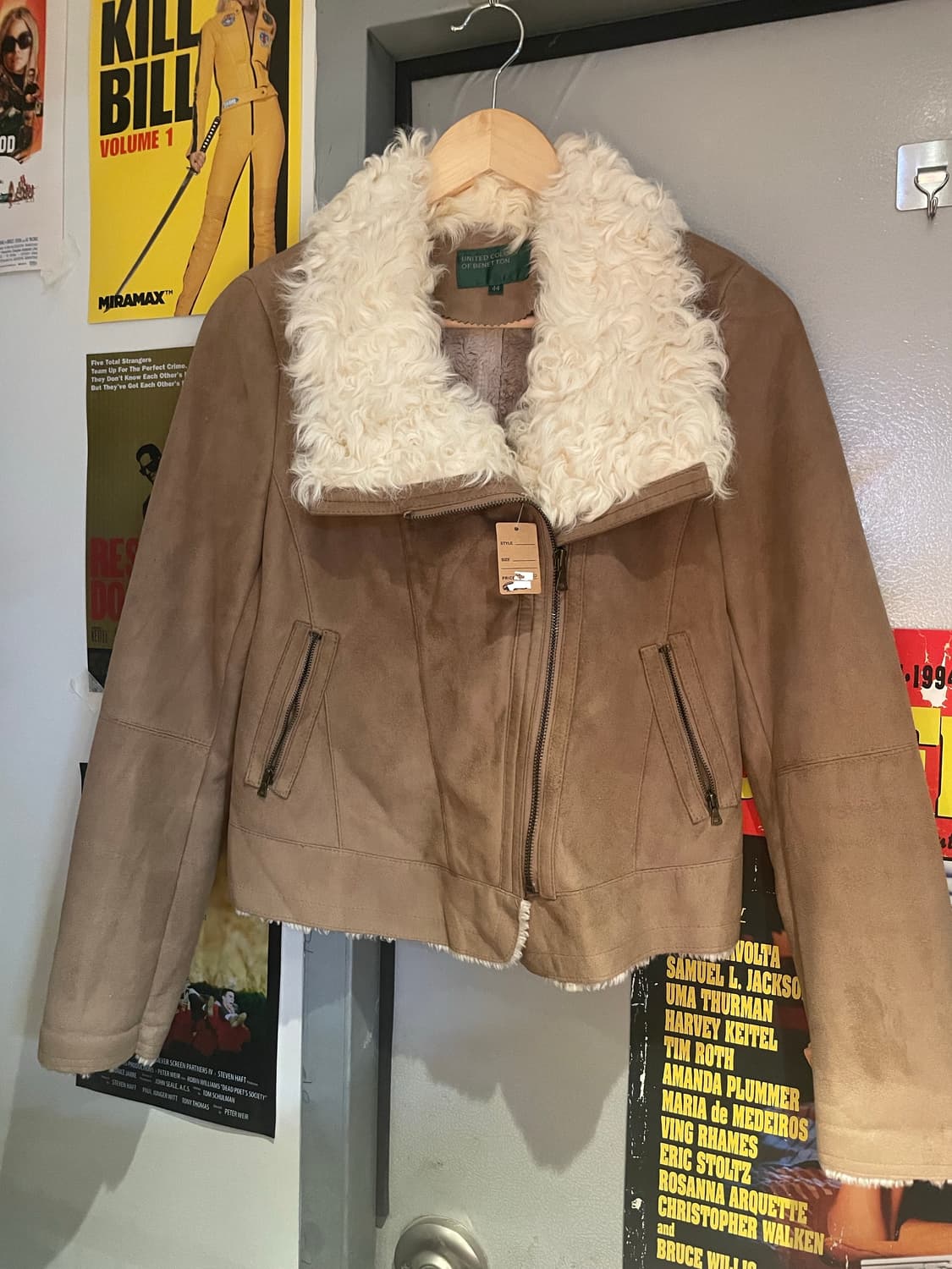 베네통 양털 무스탕 자켓 상품이미지1