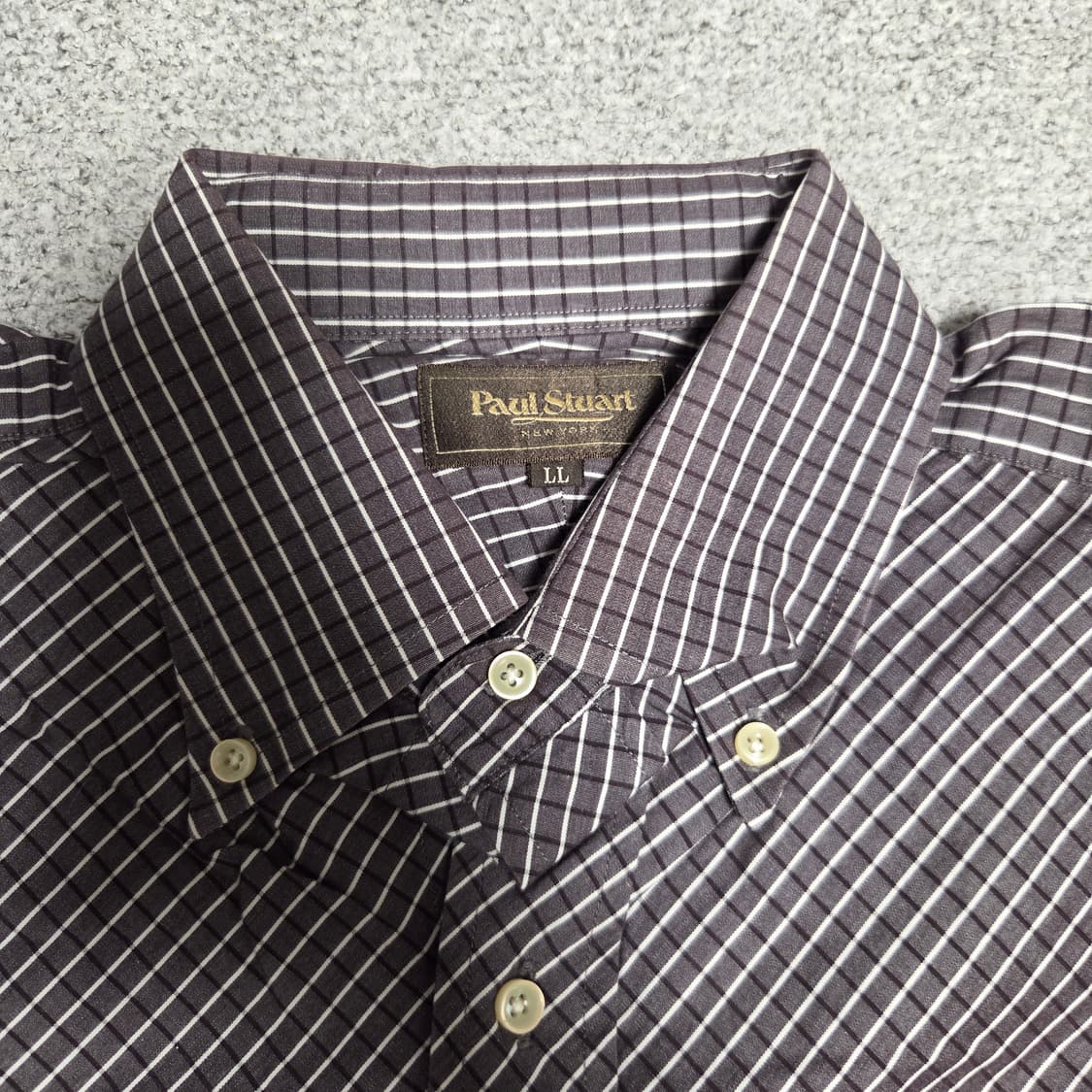 폴 스튜어트 버튼다운 체크셔츠 L(100) 상품이미지3