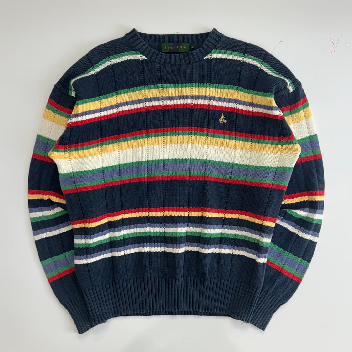 Beanpole 빈폴 옐로우 로고 스트라이프 니트 상품이미지3