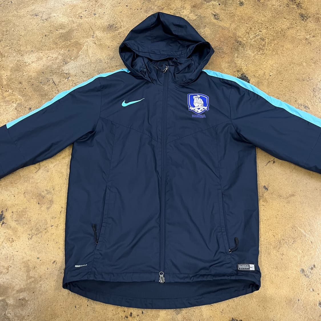 [정품/M] 나이키 대한민국 축구 대표팀 바람막이 네이비 b18 상품이미지3