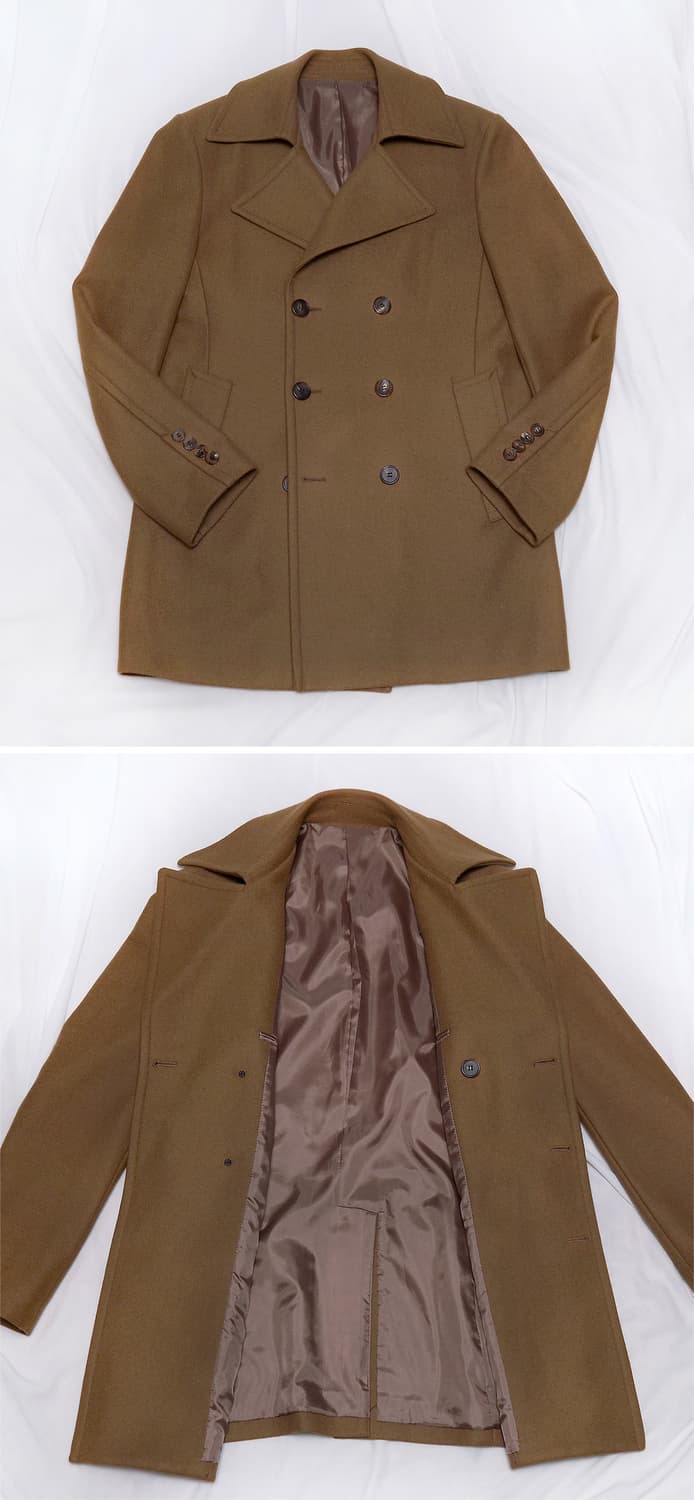 DKNY 울캐시미어 카멜 브라운 클래식 더블 코트 자켓 (100+) 상품이미지2