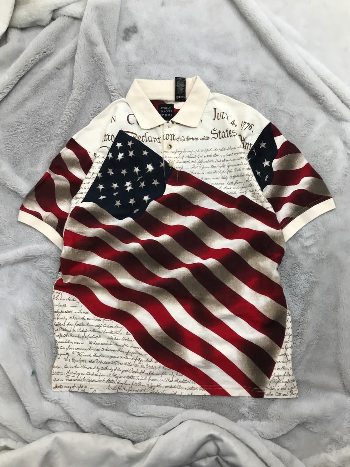 🇺🇸 풀 성조기 프린팅 피케 반팔 티셔츠 🇺🇸 상품이미지9