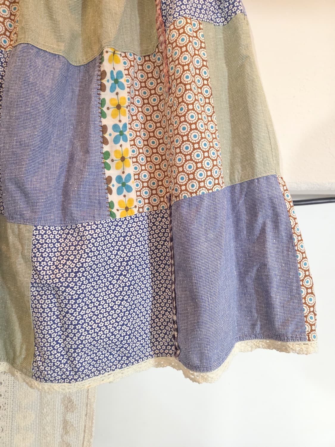 조각 패치워크 미디 스커트 상품이미지6