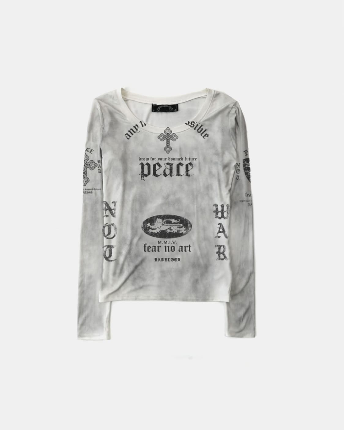 배드블러드 PEACE NOT WAR 루즈핏 티 L 상품이미지1