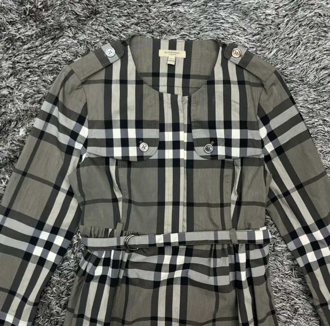 버버리 여성 벨티드 원피스 (UK 10) 상품이미지2