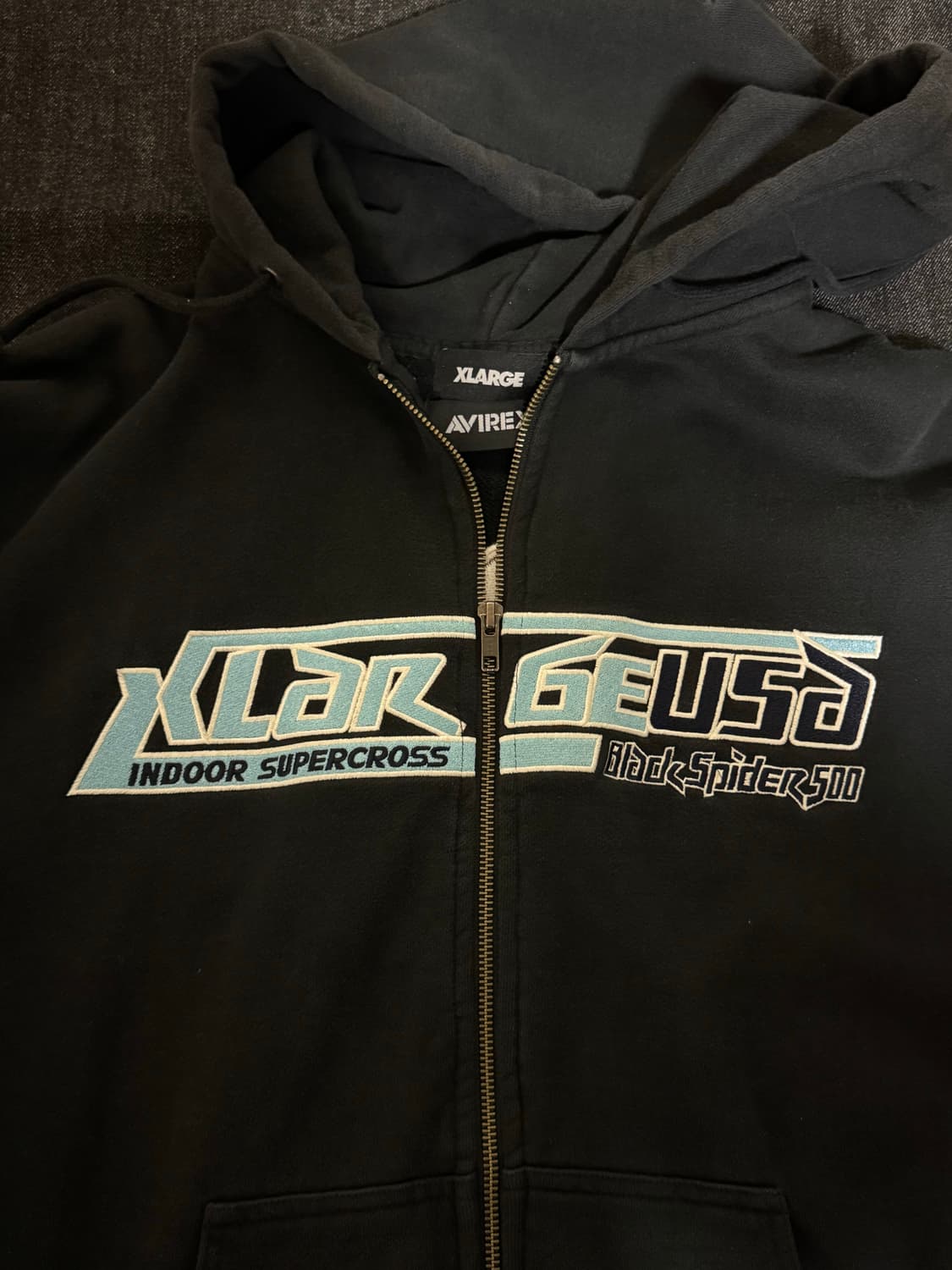 아비렉스 XLARGE 일본 한정 콜라보 크롭 후드 상품이미지5