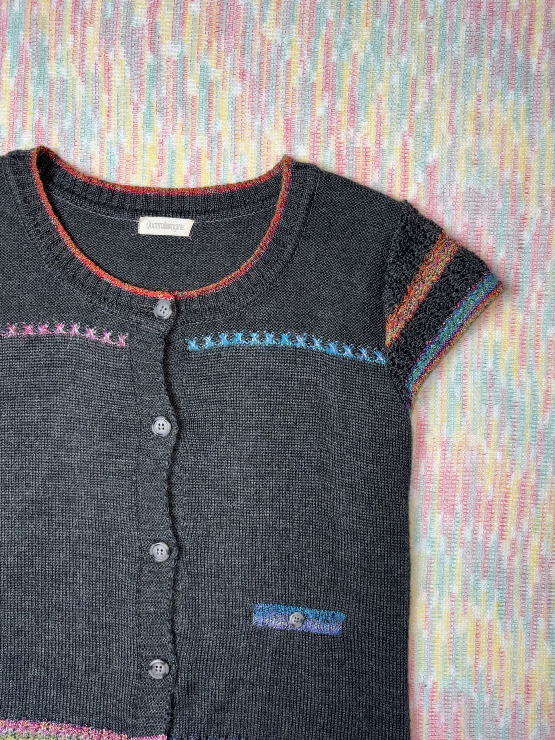 그레이 반소매 니트 상품이미지6