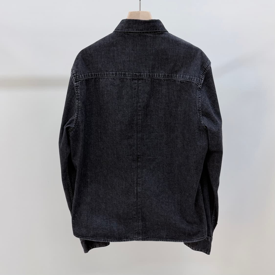 [S+급/L] 크롬하츠 레더패치 데님 셔츠 자켓 상품이미지4