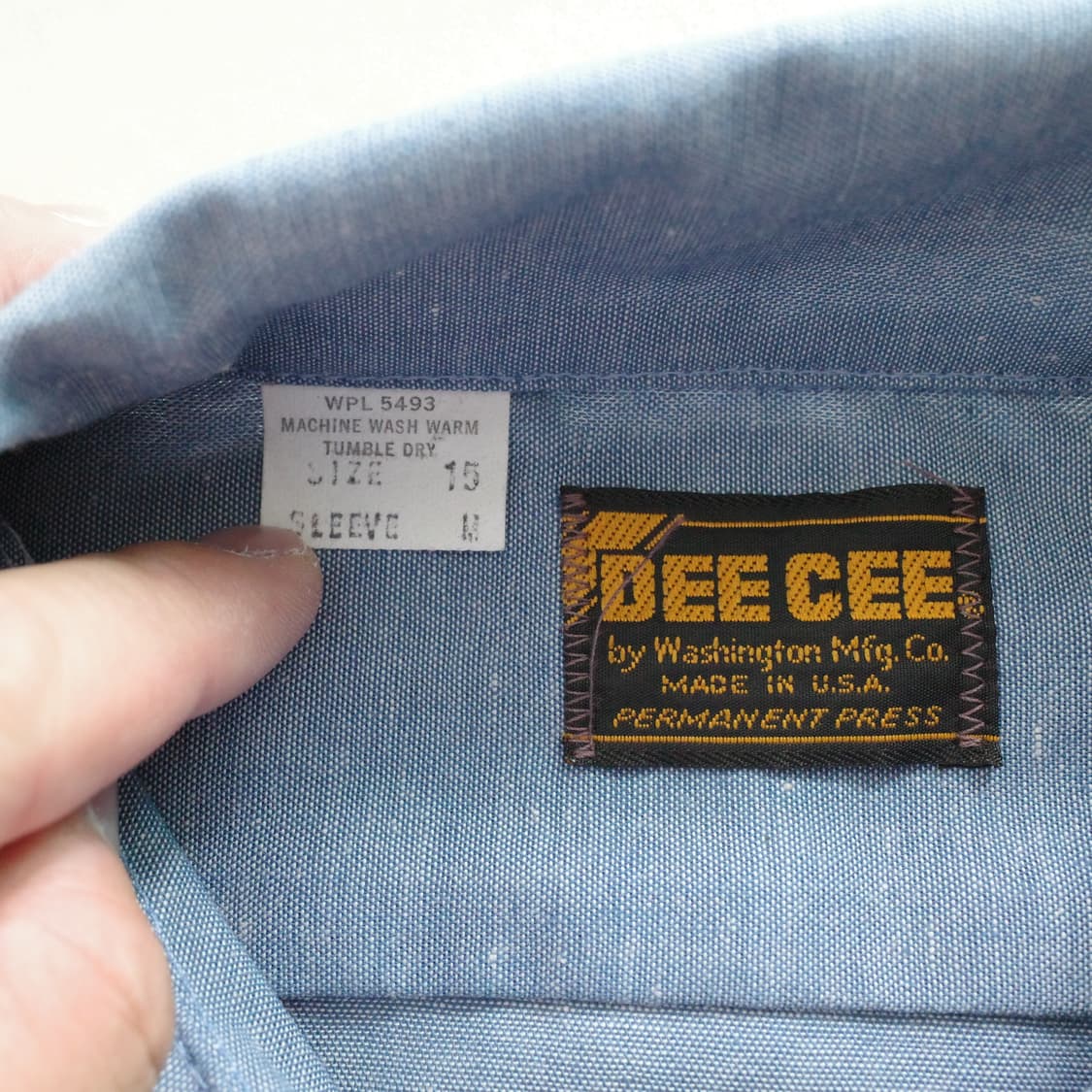 70s 랭글러 DEE CEE 샴브레이 워크셔츠 상품이미지5