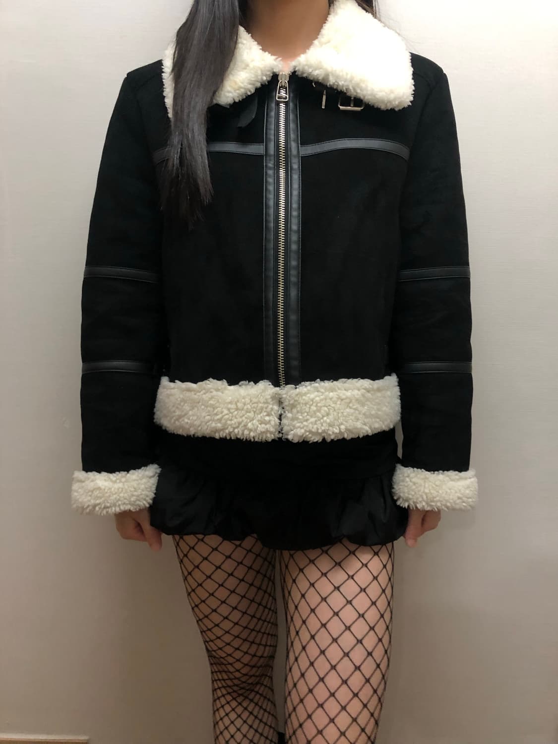 빈티지 블랙 무스탕 자켓 상품이미지2