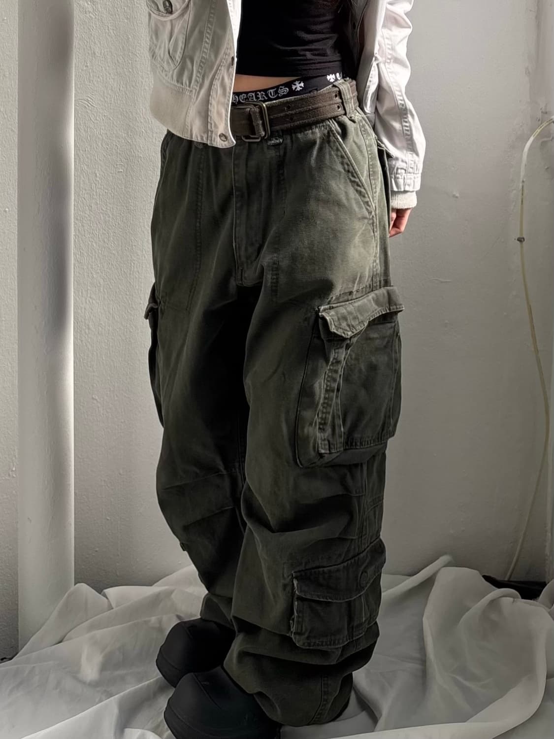 Vintage Khaki Multi Pocket Cargo Pants 상품이미지3