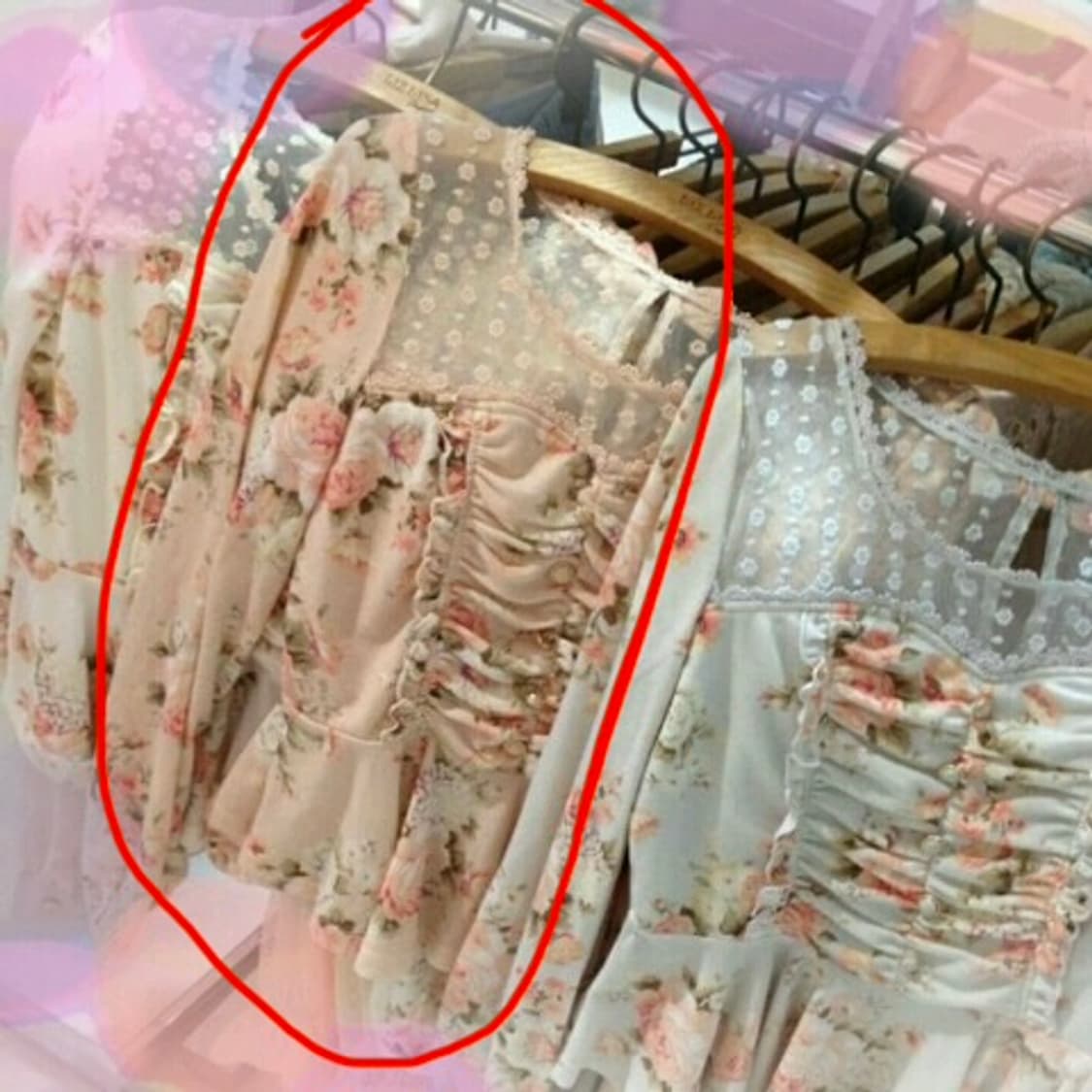 리즈리사 고전 핀터깔 대대장 히메카지 라떼갸루 히메갸루 탑+스카판 셋트 상품이미지2