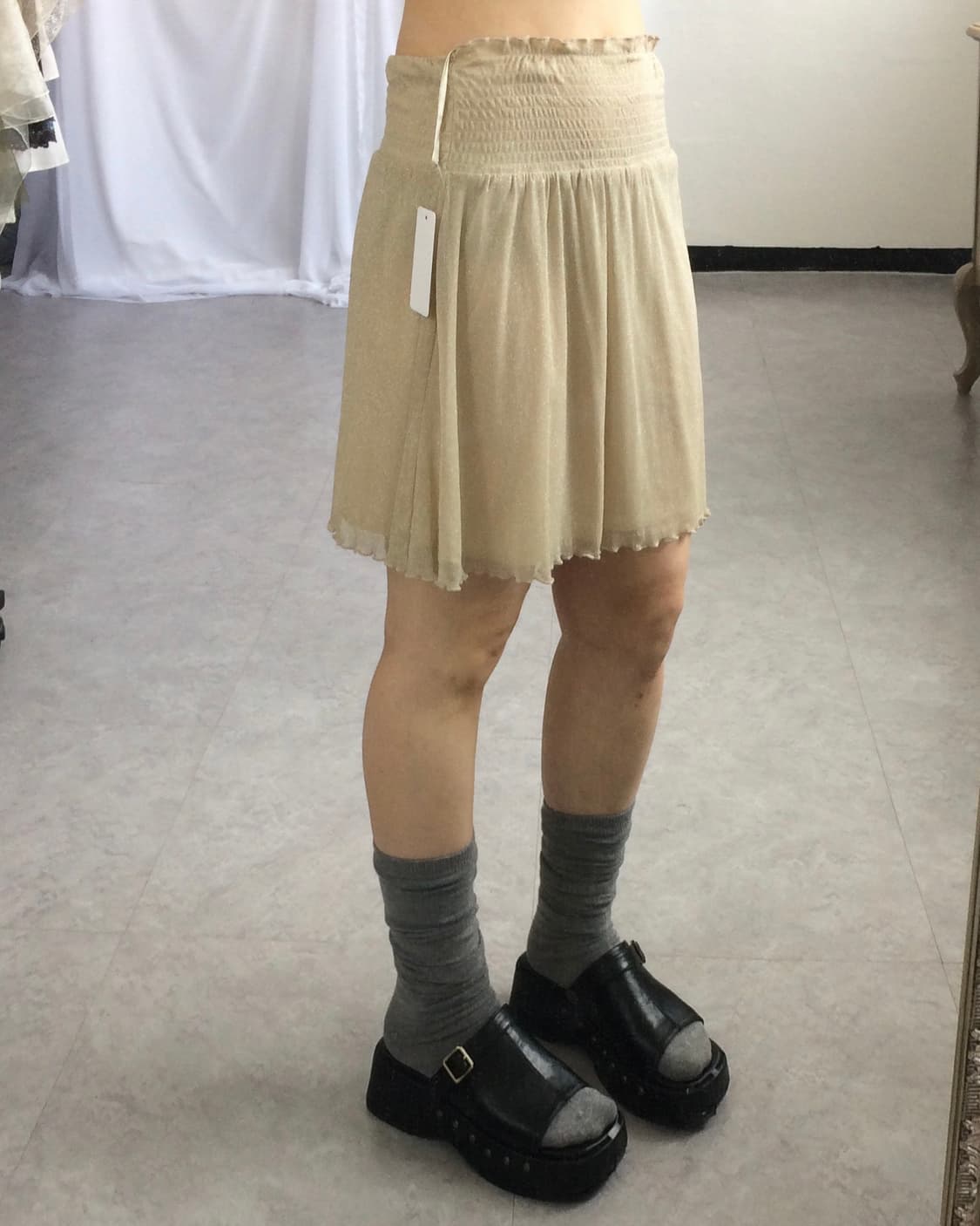 Glitter lace mini skirt 상품이미지5