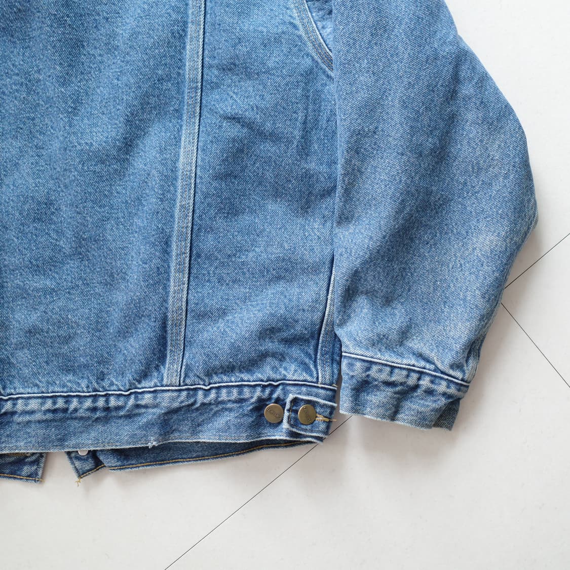 90s 칼하트 MADE in USA J11 블랭킷 데님 트러커 자켓 M 상품이미지9