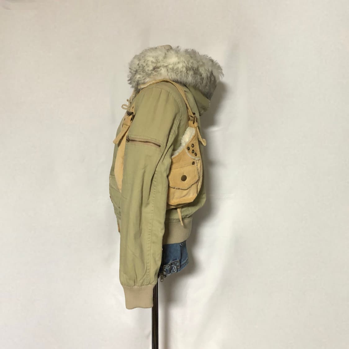 코듀로이 포켓 숄더백 베이지 상품이미지6